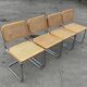 Set of 4 chairs Cesca B32 designed by Marcel Breuer design made in Italy