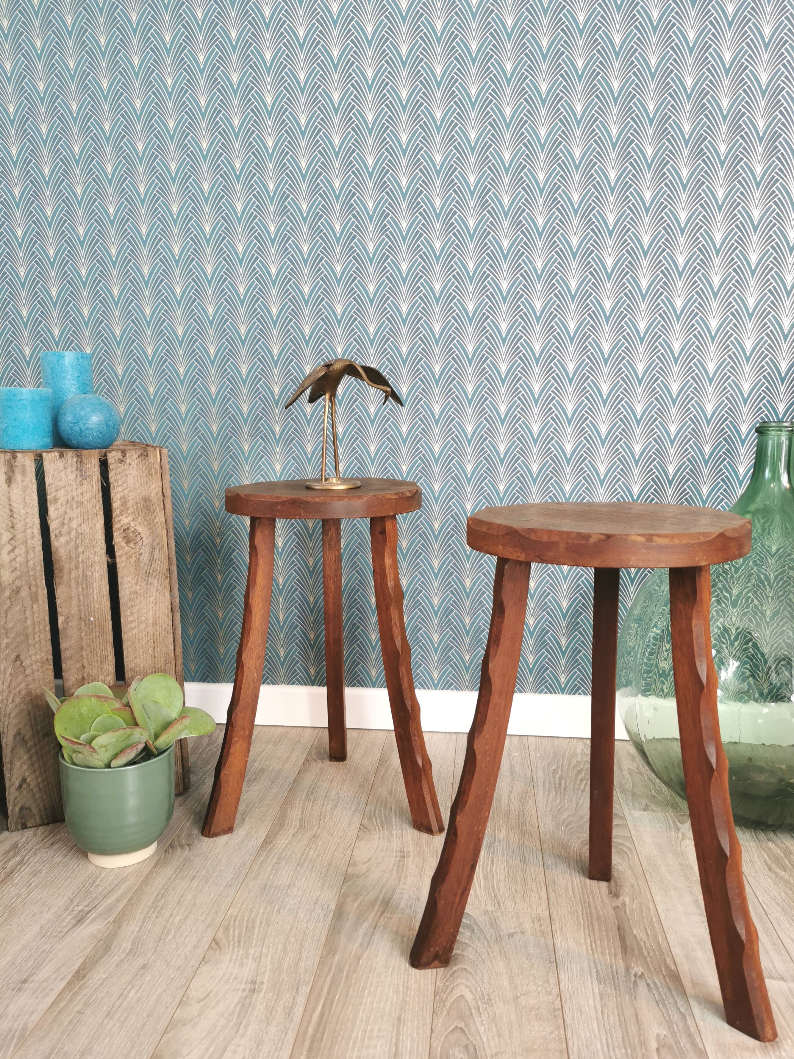 Pair of tripod stools
