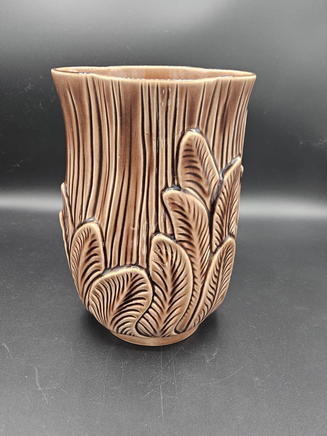 Large Art Deco Earthenware Vase Made in France 1950