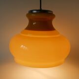 Suspension en opaline jaune avec arc en métal, Design, 1970