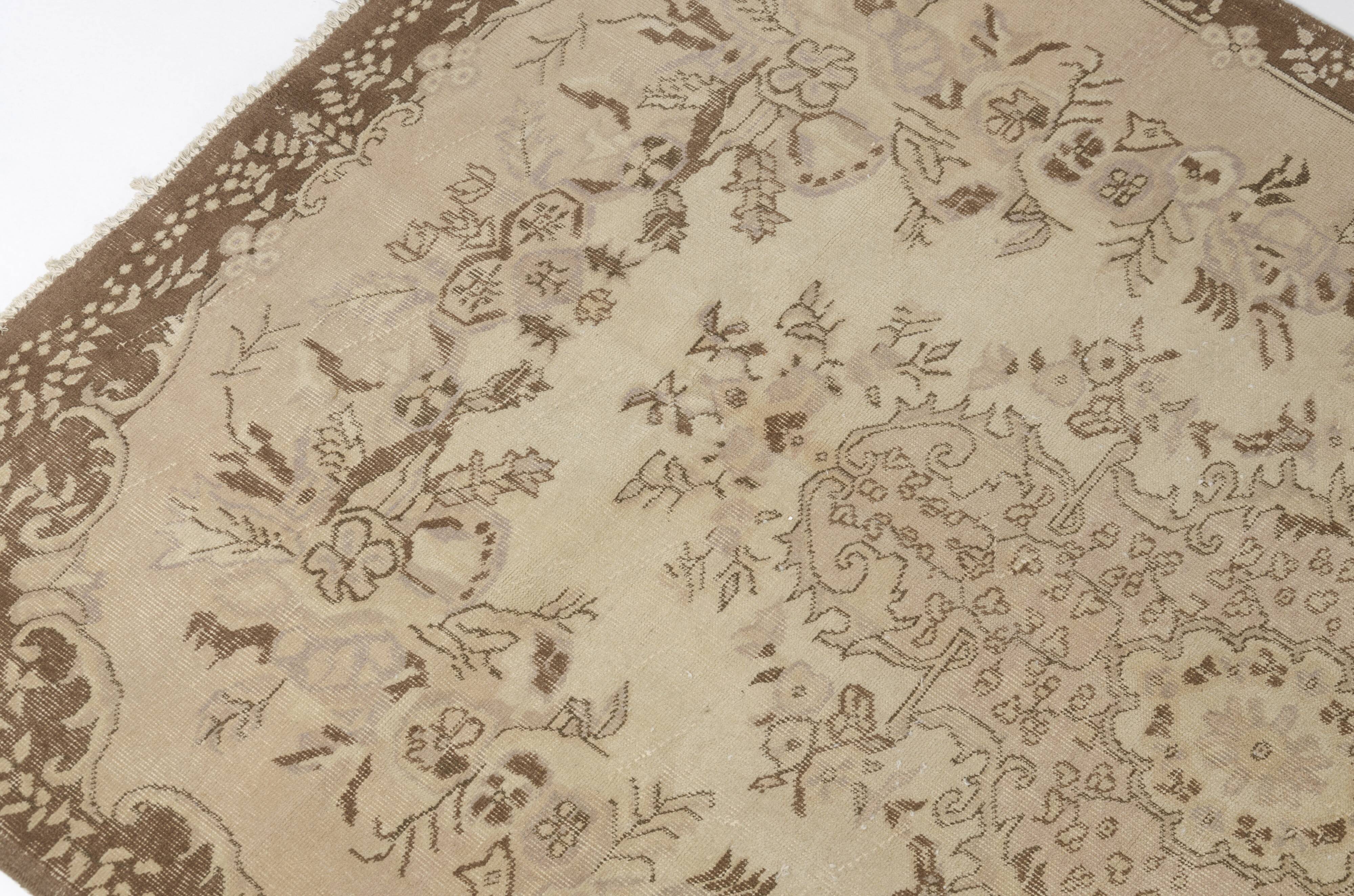 Beige Handknotted Oushak Rug sku 1105