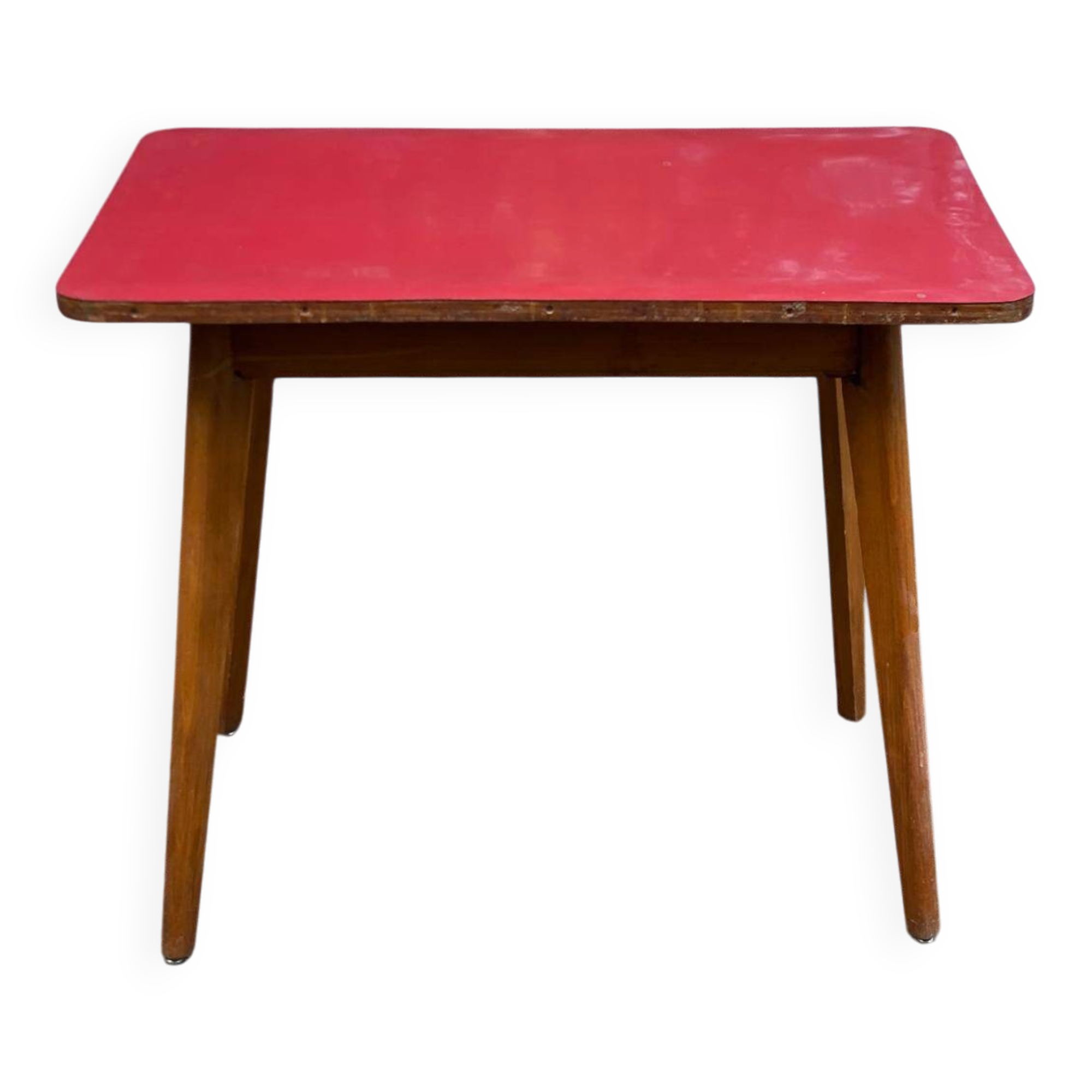 Scandinavian side table in solid wood and rosewood.