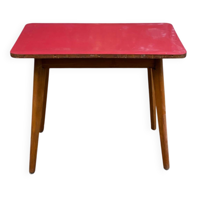 Table d'appoint scandinave en bois massif et bois rose