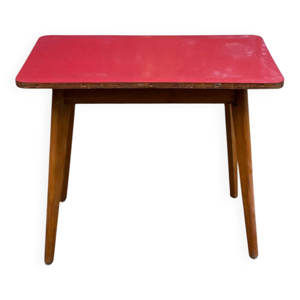 Table d'appoint scandinave en bois massif et bois rose