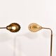 Pair of brass shell lamps, adjustable height, 1960