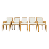 Ensemble de cinq chaises / fauteuils anciens en bois