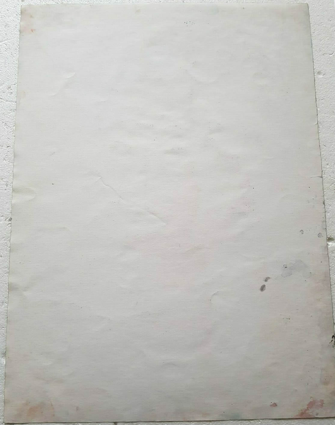 Portrait, original work by Jean Bernier studio, gouache, 1970