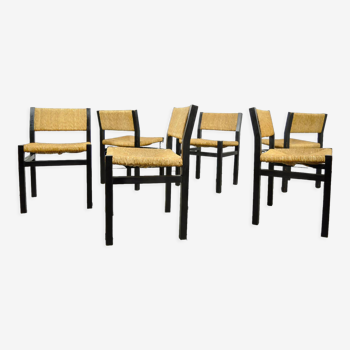 Ensemble de 6 chaises de table à manger par Martin Visser