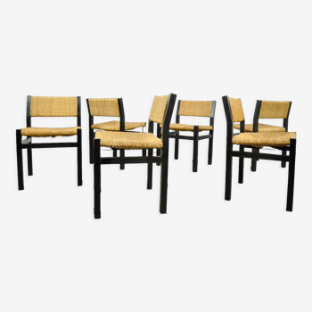 Set of 6 dining table chairs by Martin Visser