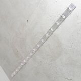 225cm Aluminum Wall Coat Rack with 16 Double Hooks, 1960s