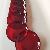 8 Arcoroc Sierra Rubis dinner plates