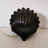 shell lamp, ceramic from the 80s