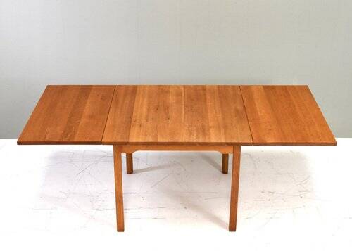 Scandinavian drop leaf dining table in oak, 1970s