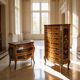Wooden bedroom suite with inlays in mid-century Italian style, by Pacifici Prete, Rome.