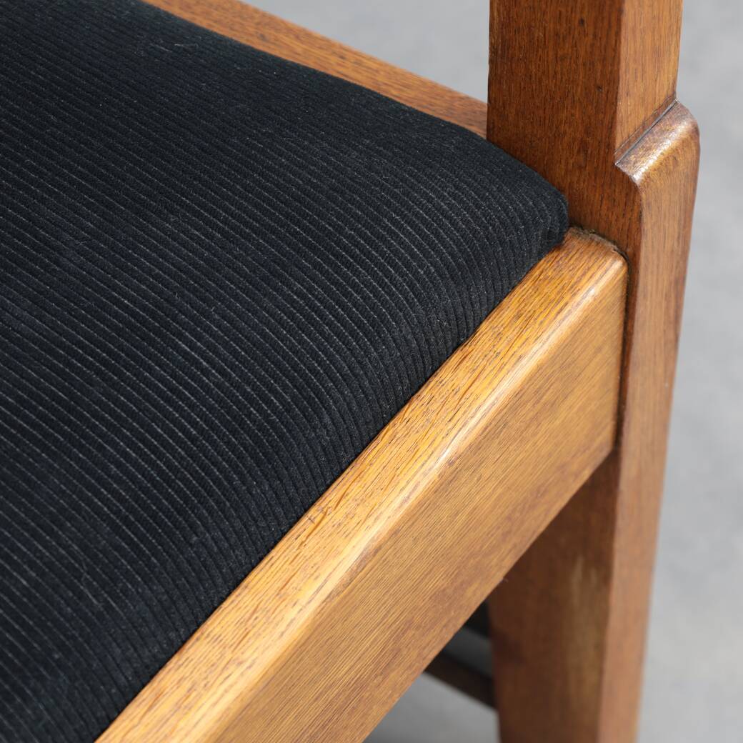 Refined pair of Art Deco armchairs in oak and Coromandel, attributed to L.O.V. Oosterbeek, 1930s