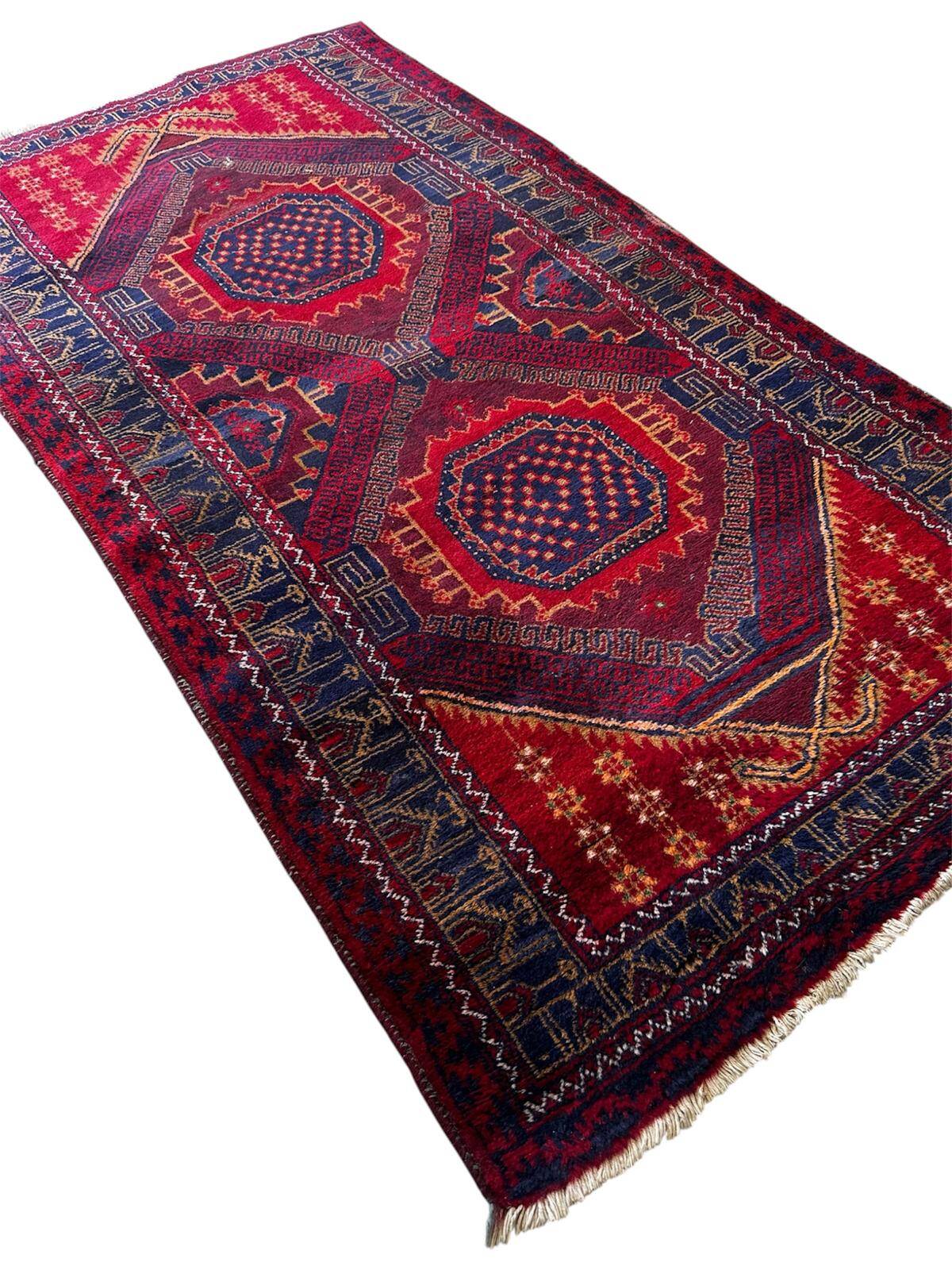 Handmade Afghan rug 130cm x 245cm