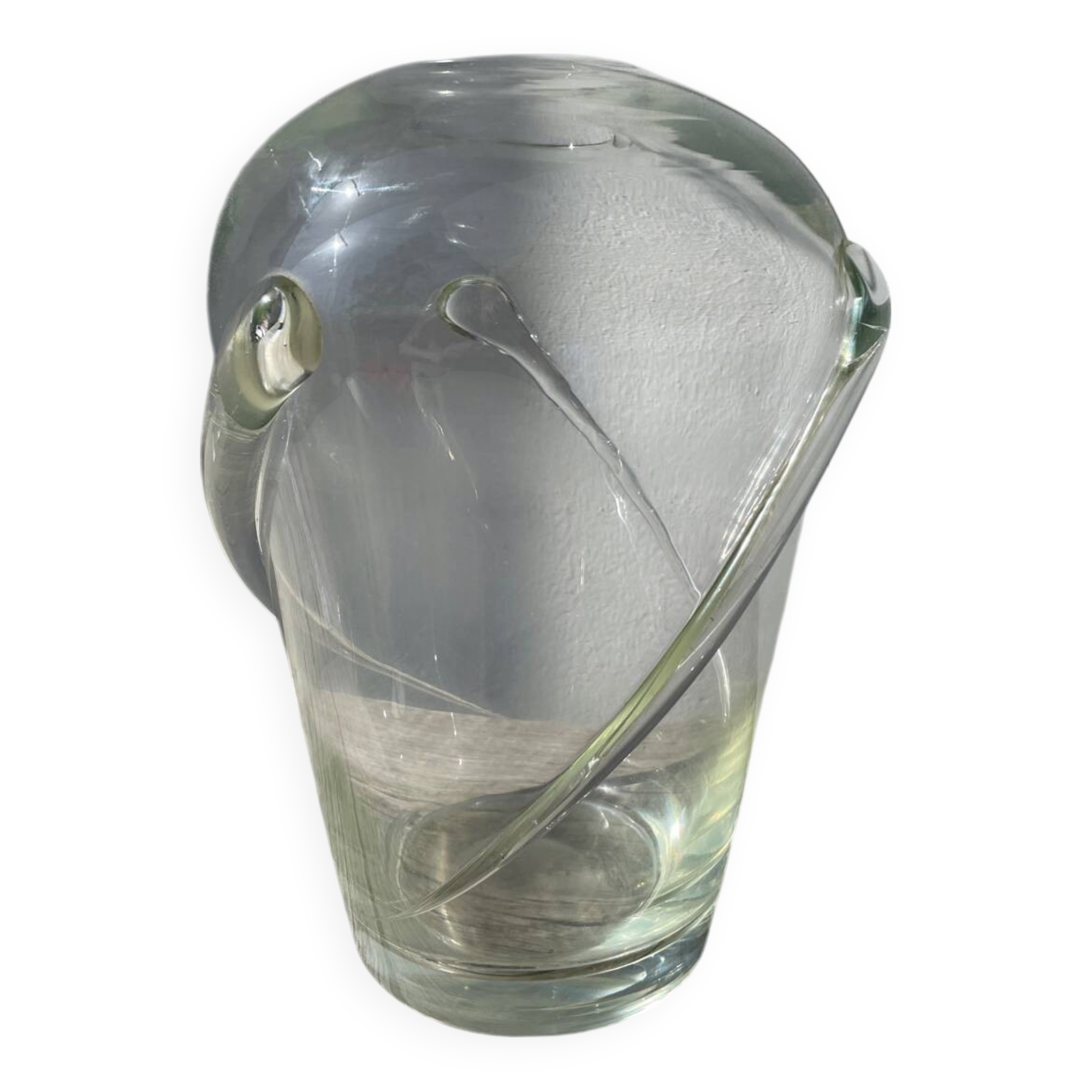 Murano transparent glass vase