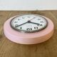 Vintage Pink East German Bakelite Wall Clock from Weimar, 1980s