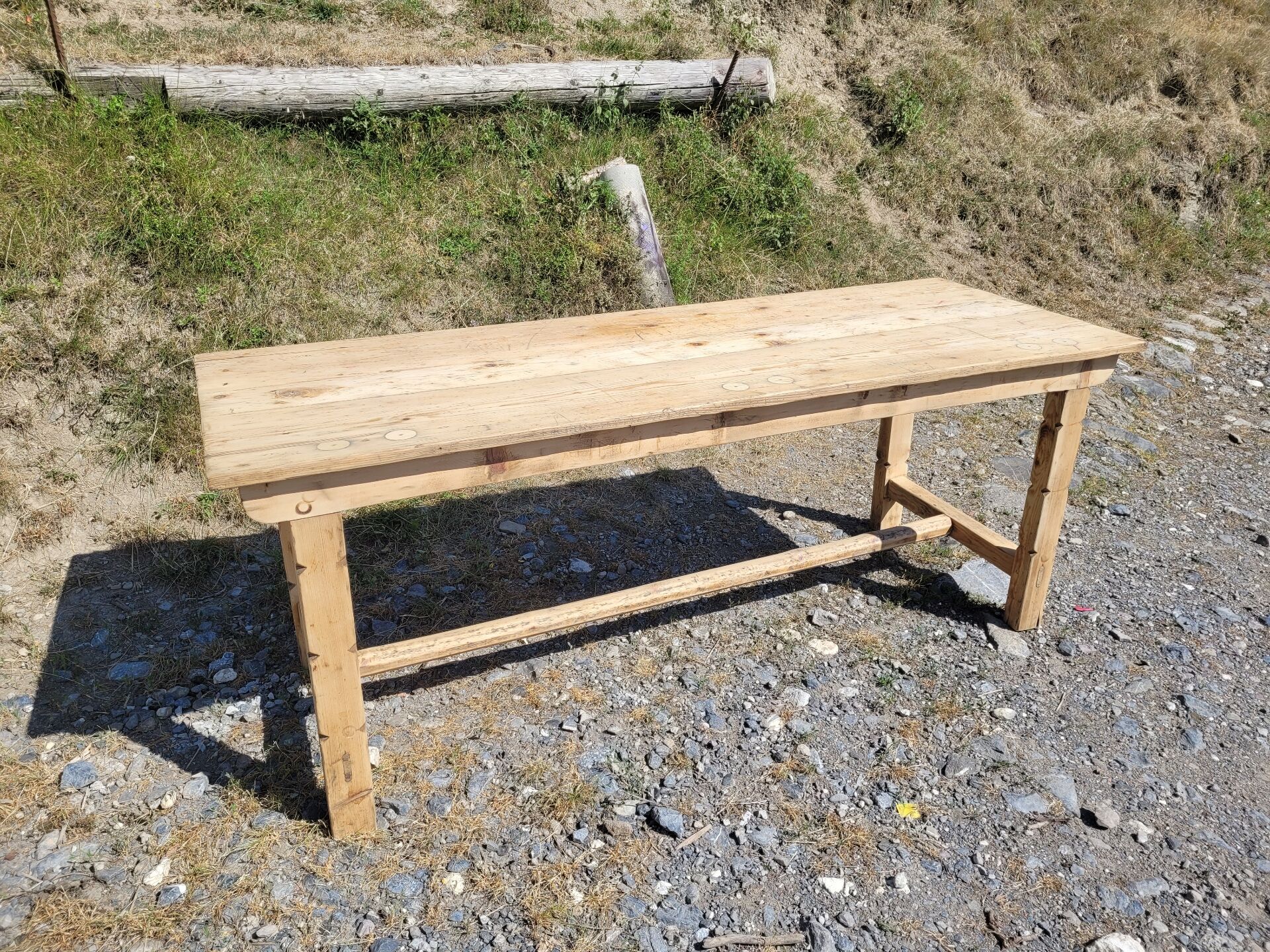 Ancienne table a manger de ferme sapin