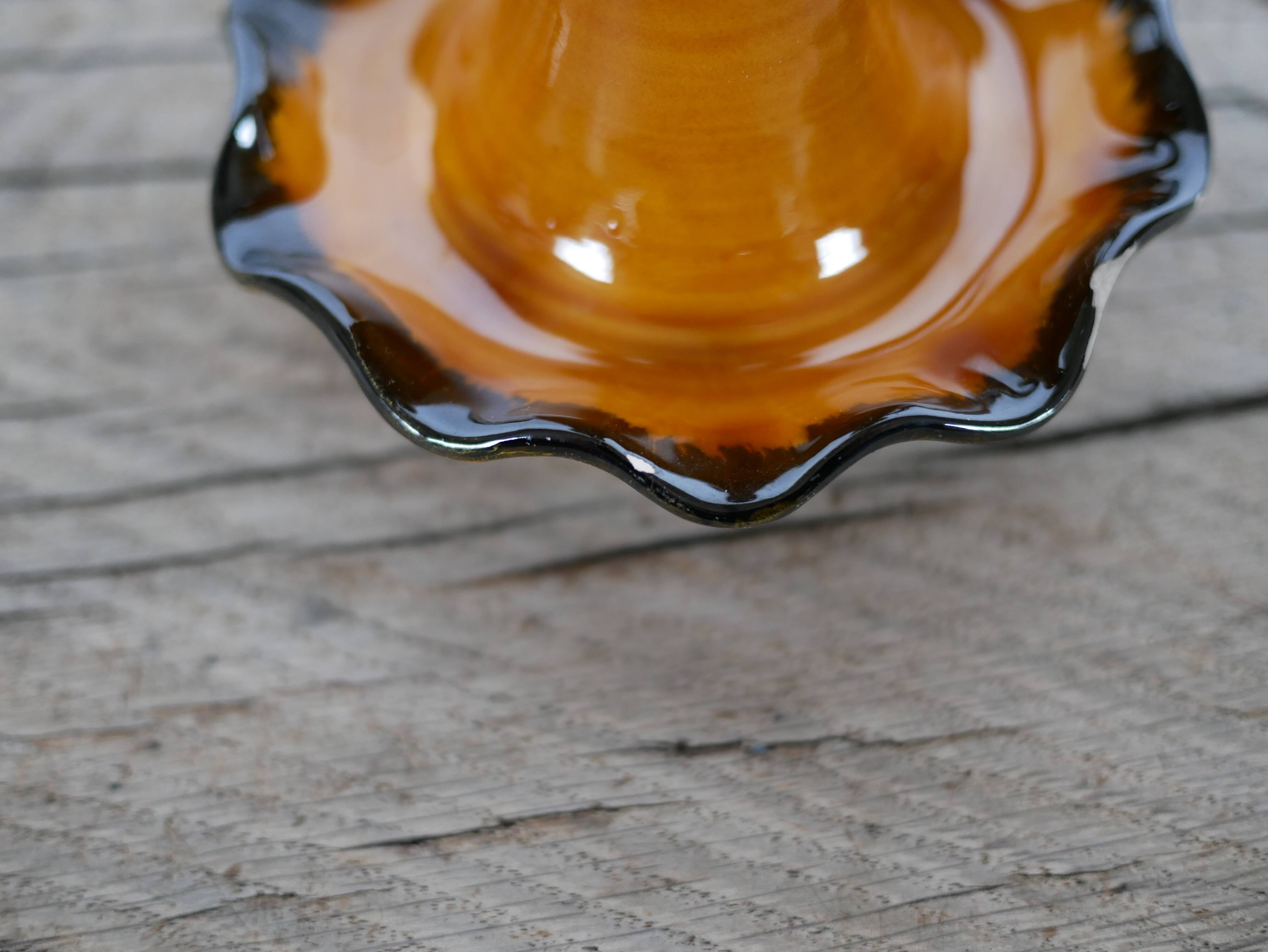 Vintage ceramic candle holder Vallauris