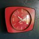 Formica vintage silent wall clock "Japy Electric Raspberry"