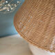 Ceramic and rattan table lamp