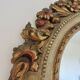 Large round wall mirror, baroque, floral pattern, rococo, 1970s