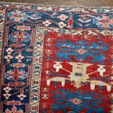 Handmade antique Caucasian Shirvan rug 134cm x 271cm 1880s - 1B491