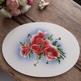 Vintage trivet luneville poppies