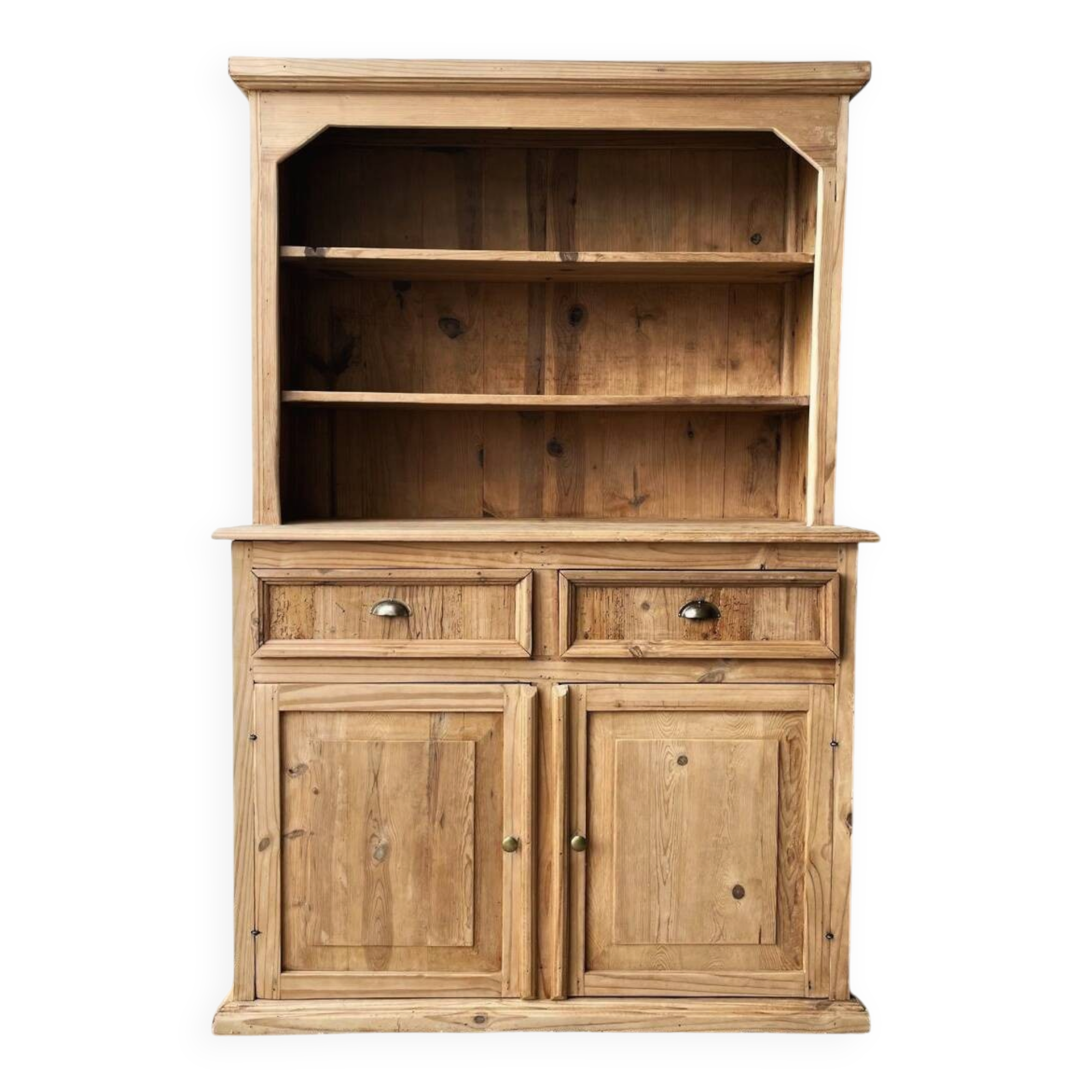 Buffet vaisselier en pin massif style anglais