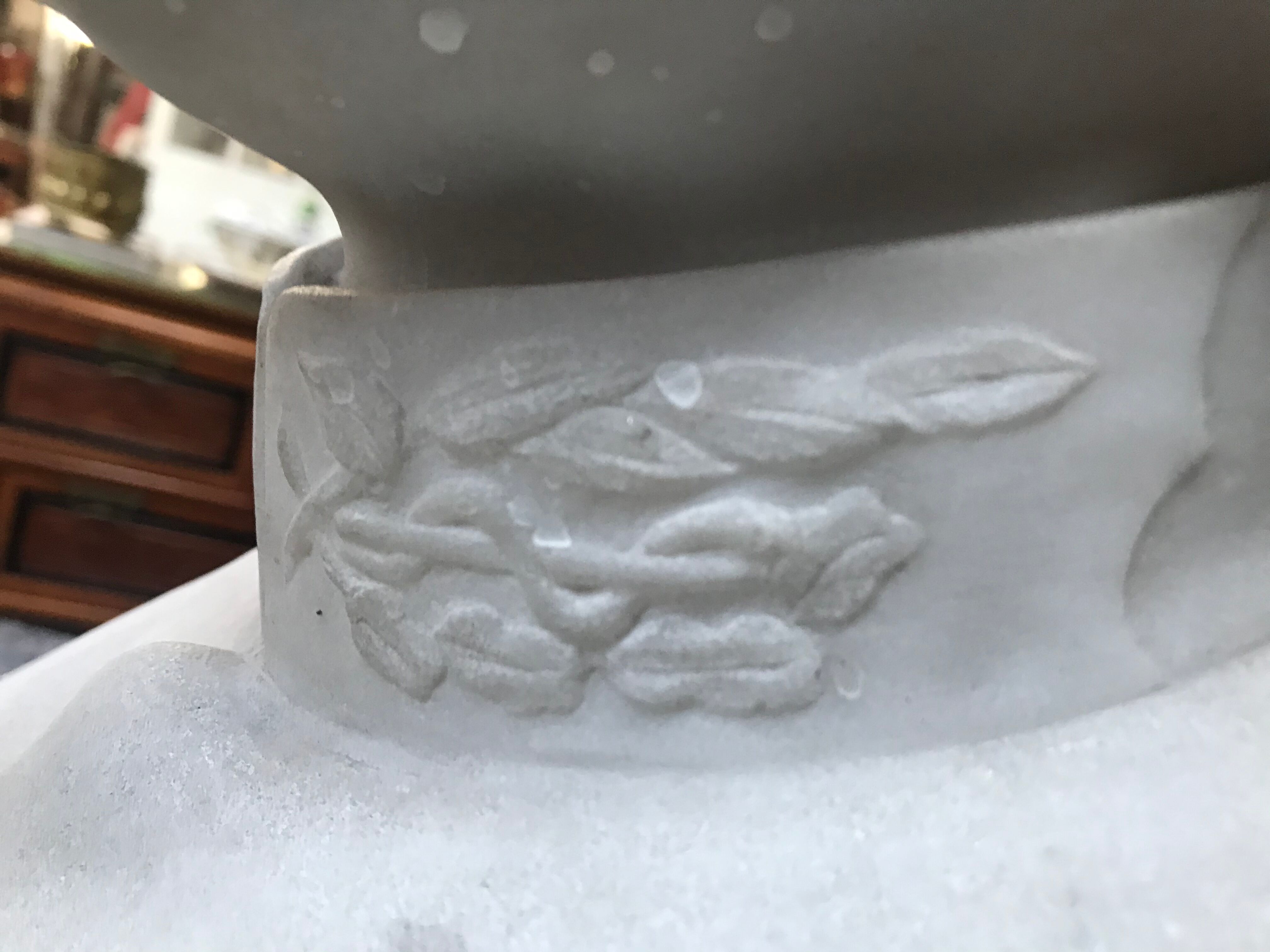 Man bust in square marble signed "F. Dezandes"