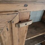 Antique solid pine sideboard with zinc top.
