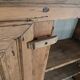 Antique solid pine sideboard with a zinc top.