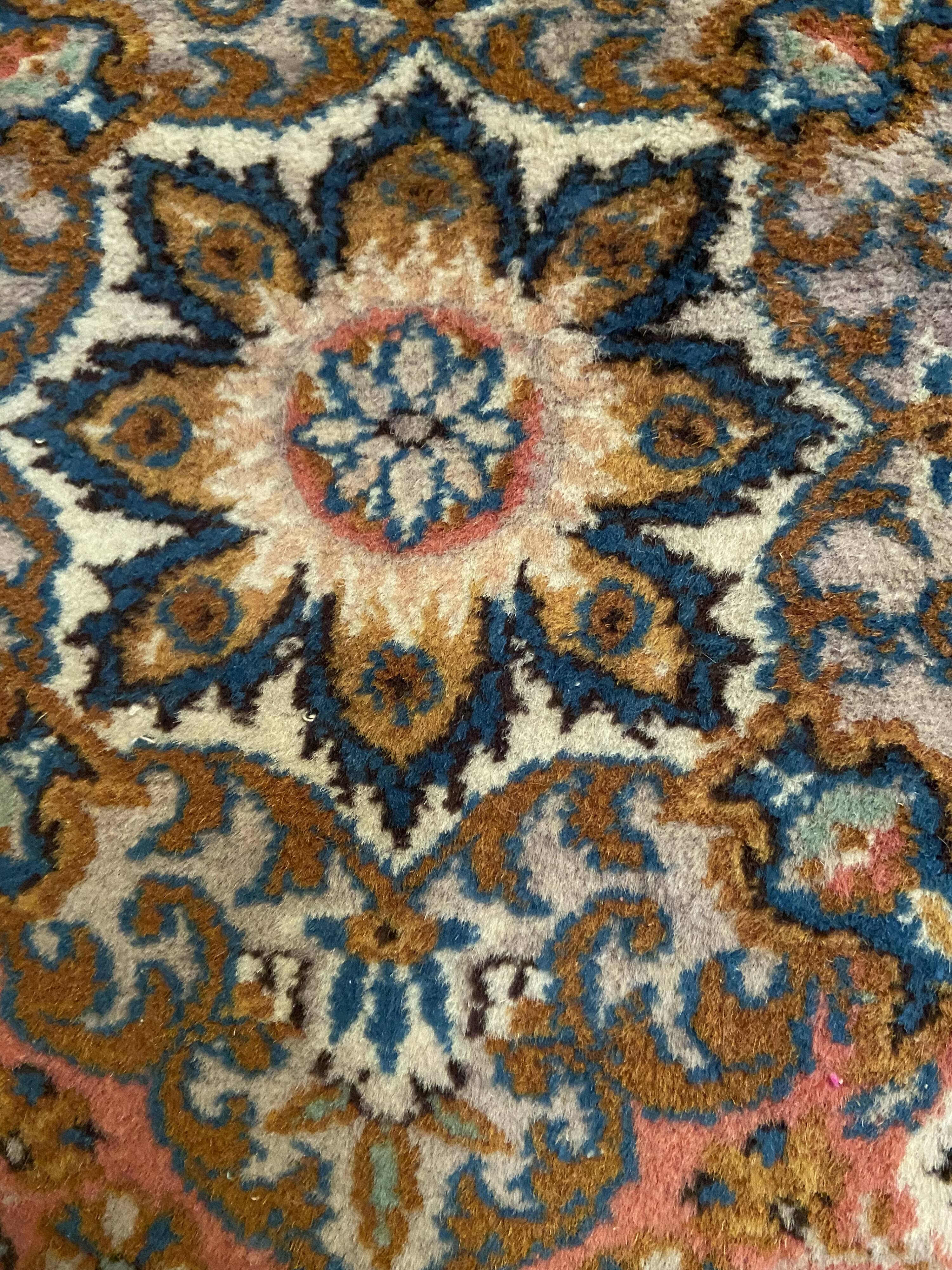 Paire de tapis persan Ghoum en laine 102x65cm