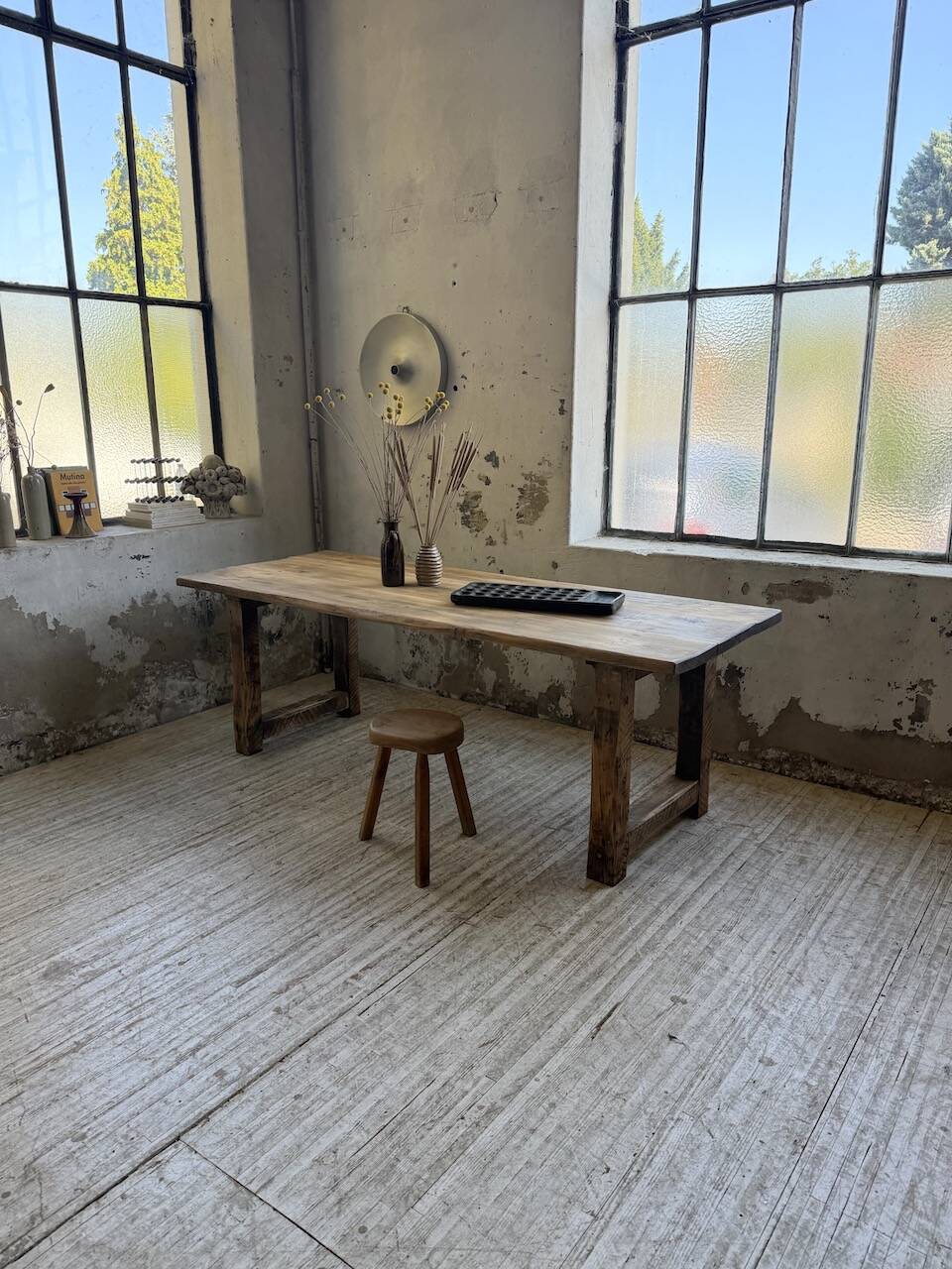 1950s pine farmhouse table 220cm