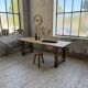 Table de ferme travail pin 1950 220cm