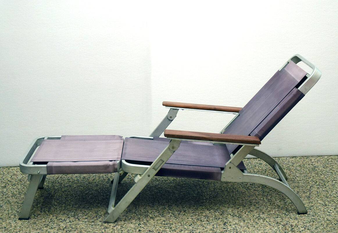 Rare deck chair from Transatlantico Michelangelo 1965