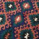 5x8 Blue & Red Geometric Style Vintage Kilim Rug, 158x238Cm