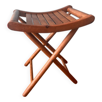 Yugoslav wooden stool from the 60s folding