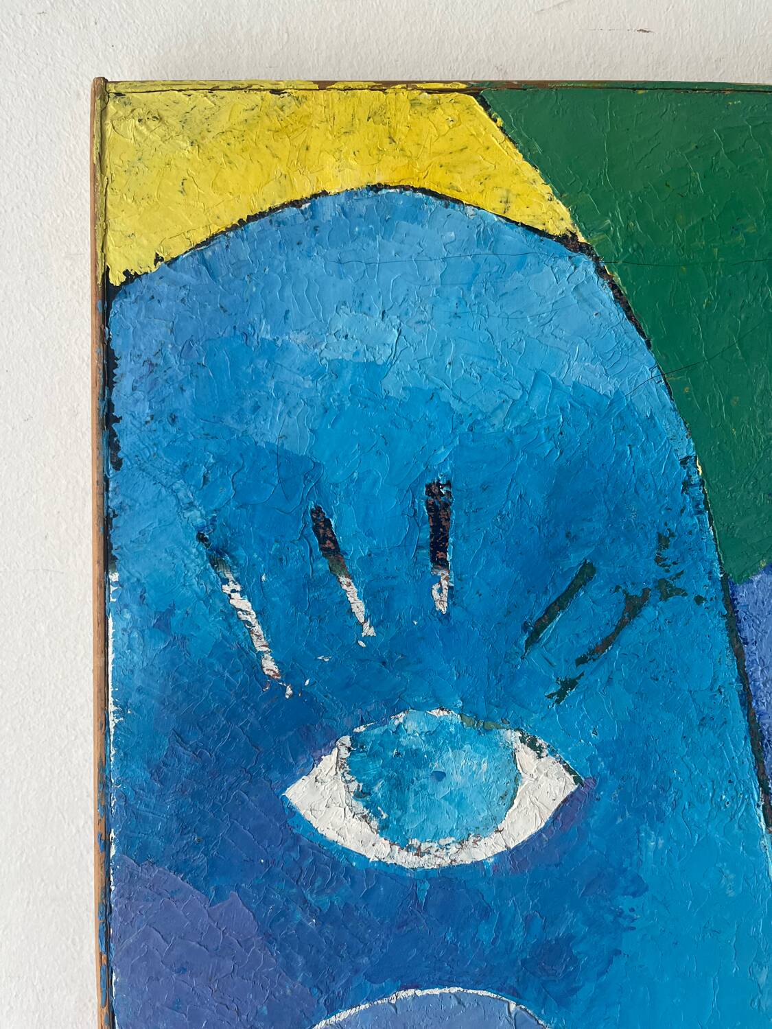 Portrait of a woman, modern abstract, oil on canvas signed 1992.