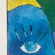 Portrait of a woman, modern abstract, oil on canvas signed 1992.