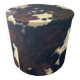 Pouf coffre en peau de vache des années 70