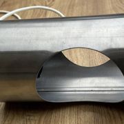 Large pair of Space Age / UFO design lamps in chrome steel – sculpture l