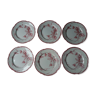 6 assiettes plates tournesols roses Creil et Montereau
