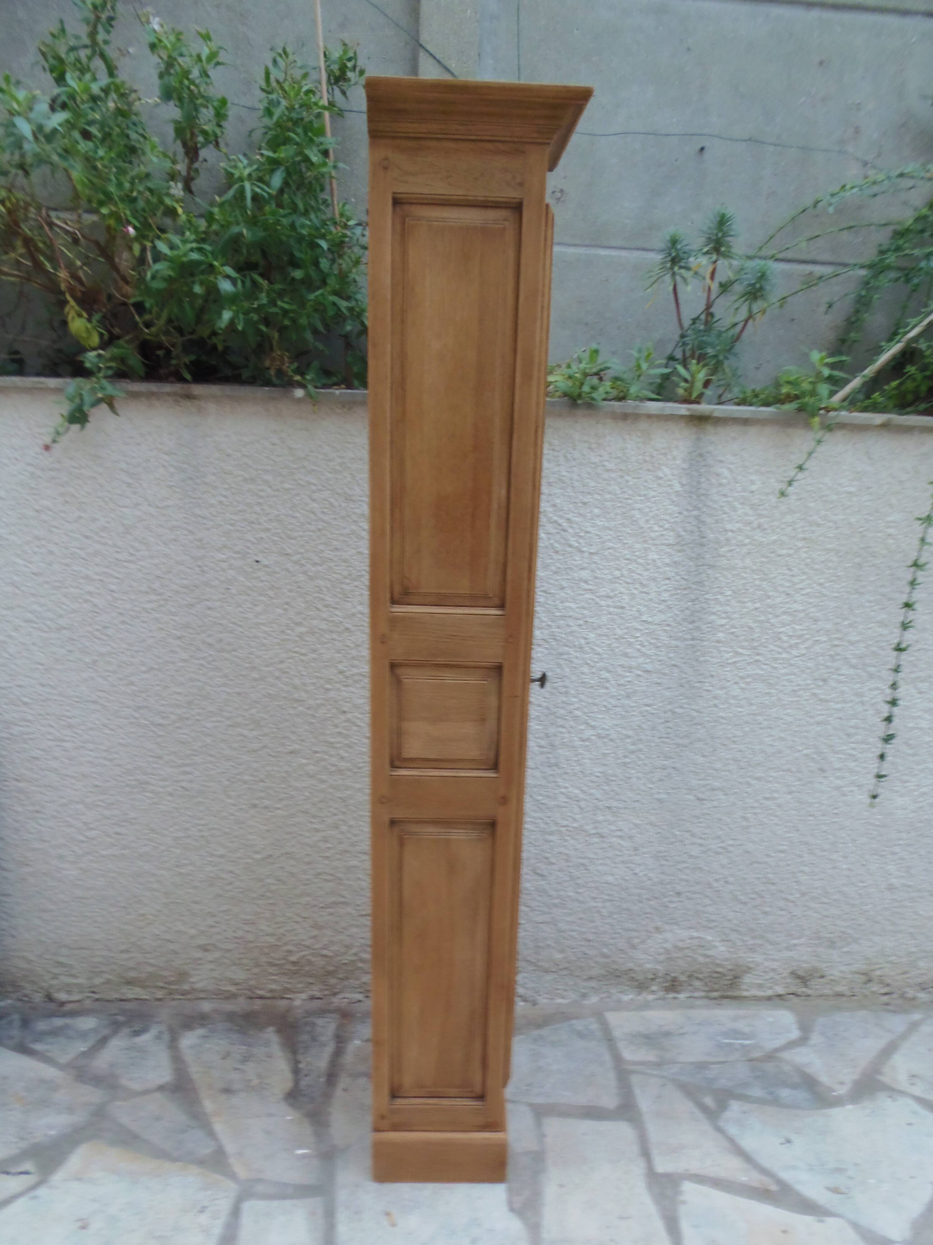 Small oak wardrobe with waxed finish