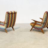 1970's Italian lounge chairs with a funky twist