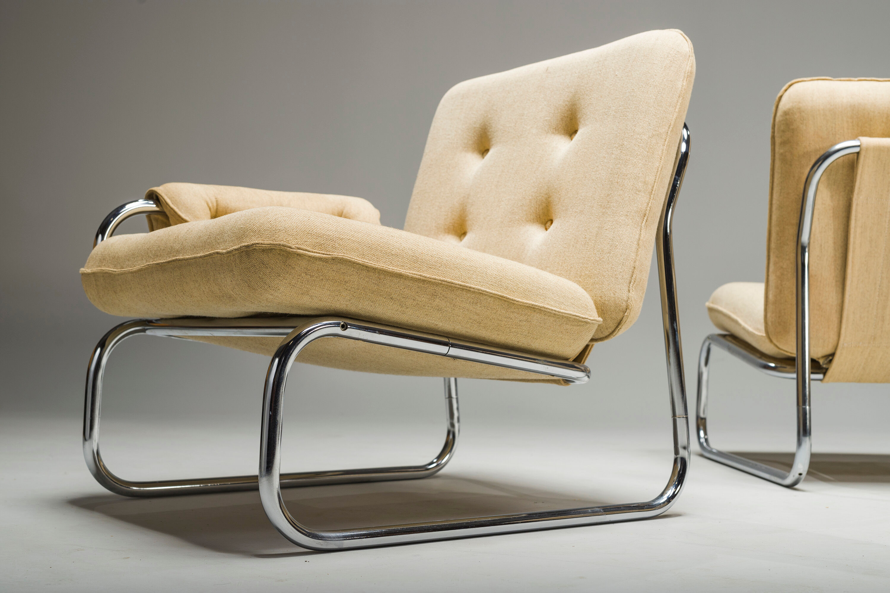 Three-Seater Borkum Sofa and Armchairs by Johan Bertil Häggström for Ikea, 1970s, Set of 2