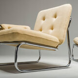 Three-Seater Borkum Sofa and Armchairs by Johan Bertil Häggström for Ikea, 1970s, Set of 2