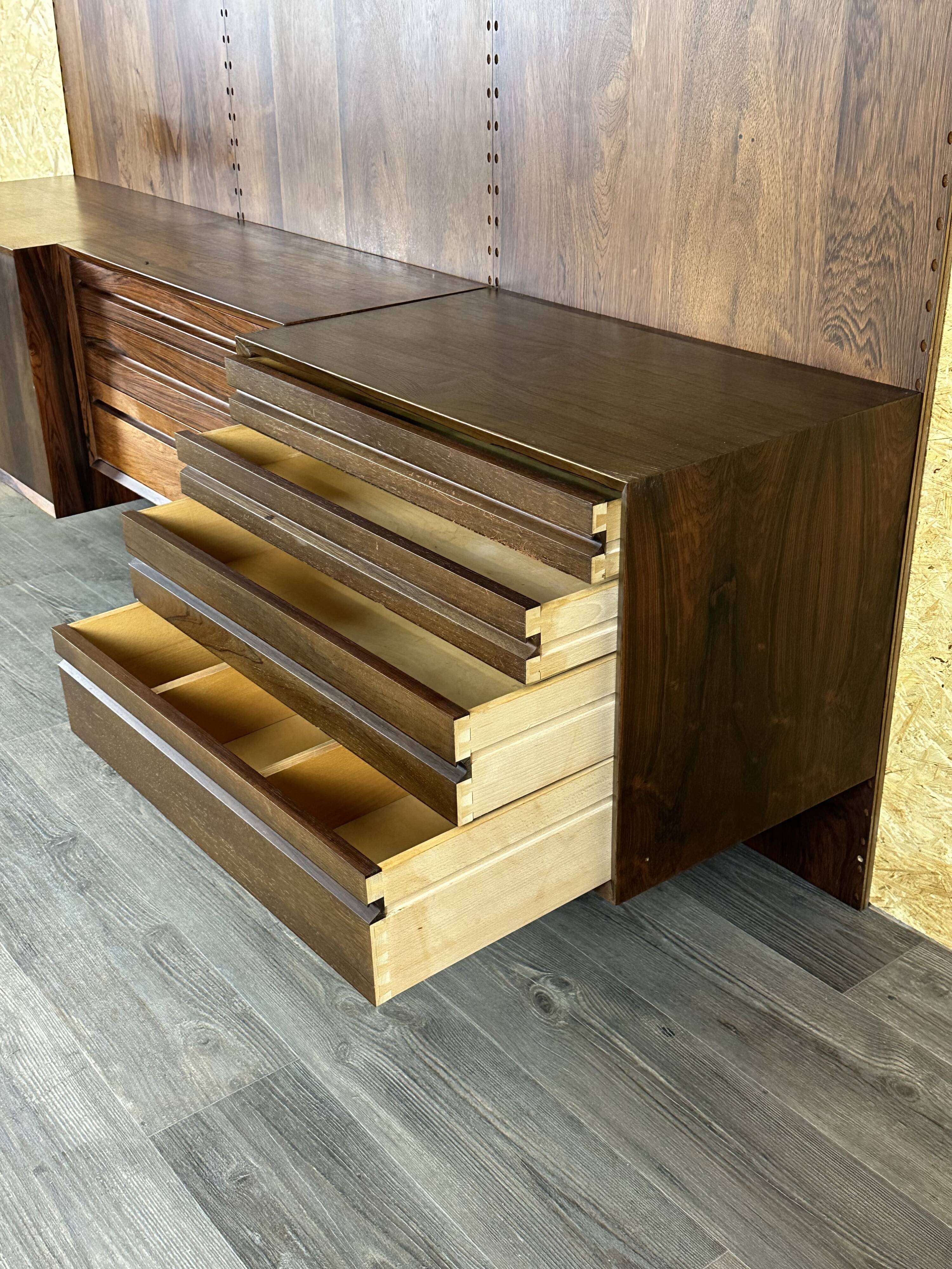 1960s 1970s Rio Rosewood Shelving System by Poul Cadovius for Cado Denmark
