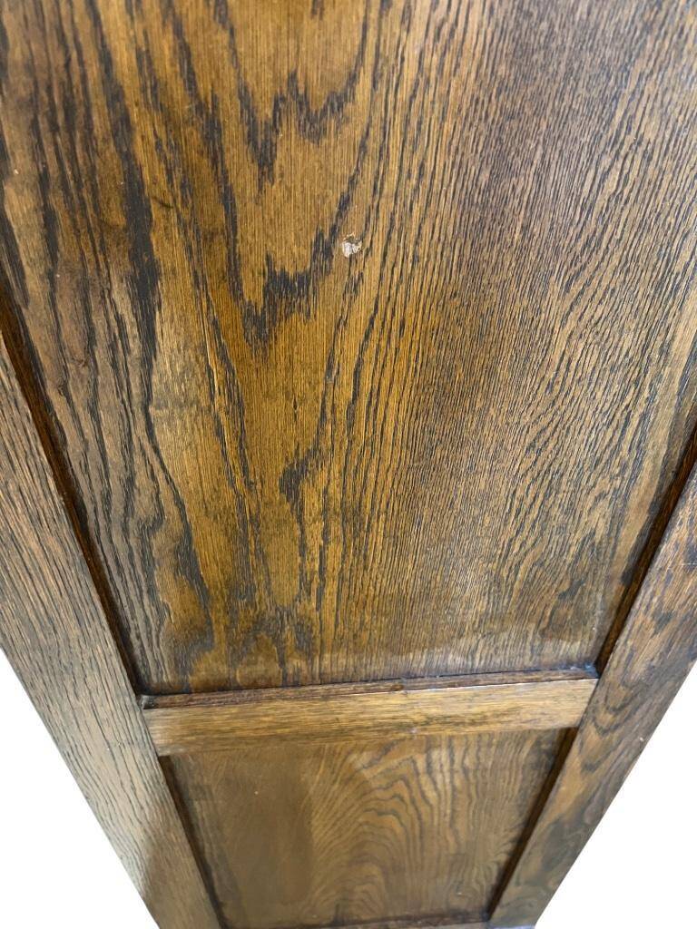 Vintage wooden filing cabinet with roller shutter